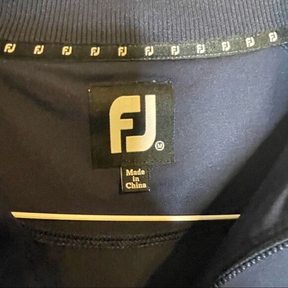 FootJoy Medium Royal Quarter Zip Golf Top with Red Stone Logo - Picture 2 of 6